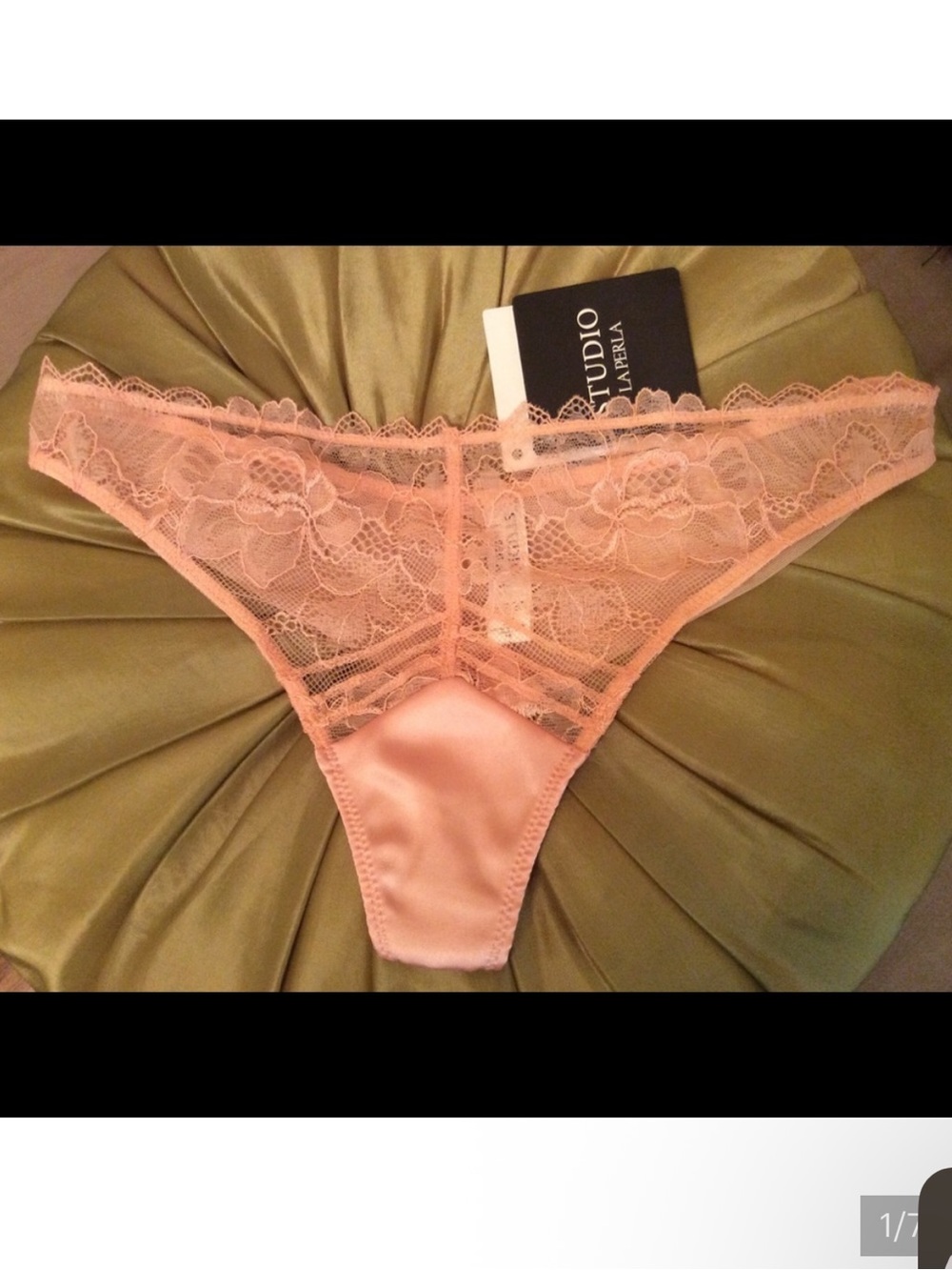 La Perla Studio Lace Satin Thong sz.S